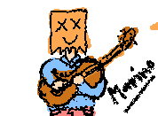 Marino with his guitar.