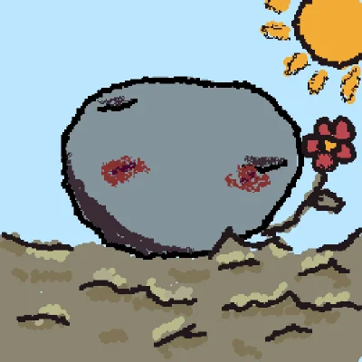 idk i js saw a random rock nd decided to draw it