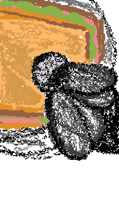 Fly eating sandwich