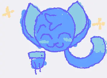 Blue Emoji Cat!