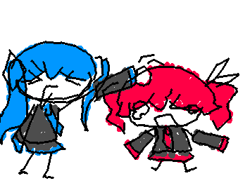 Miku being mean to teto