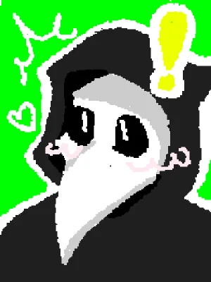 Segundo dibujo en Wiggly Paint<33🖤🥰
