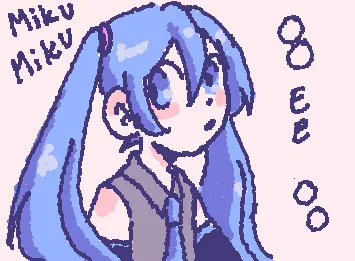 blue hair blue tie hiding in ur wifi