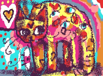 Rainbow kitty