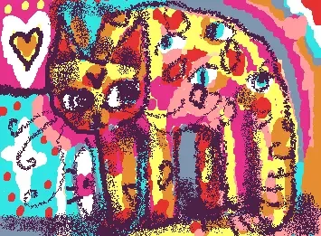 Rainbow kitty