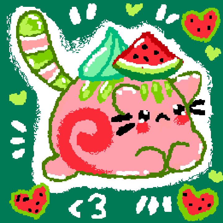 melone swiss roll pusheen
