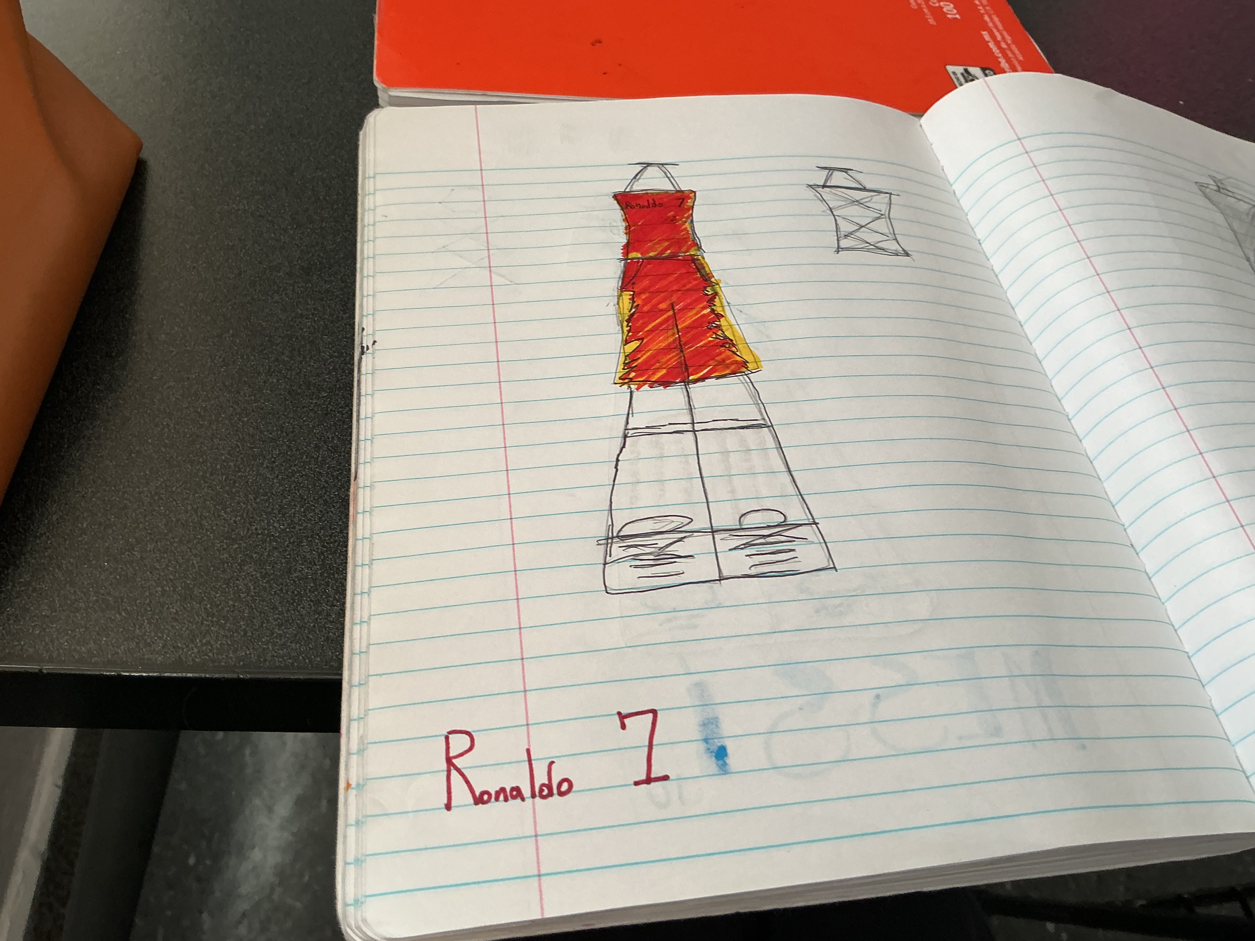 A DRAWING I DID OF A RONALDO OUTFIT