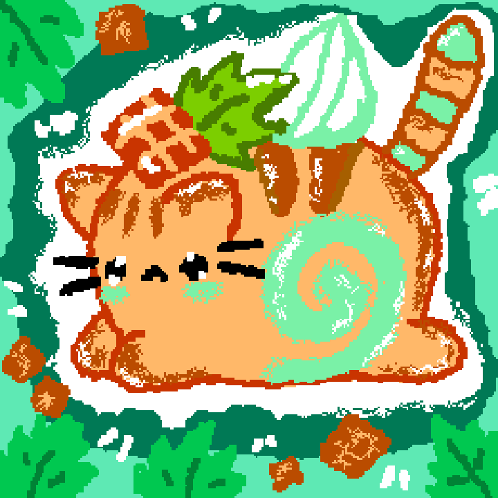 schoki mint swiss roll pusheen