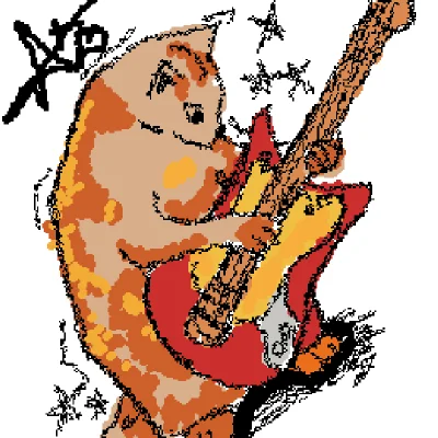 gato guitarrista