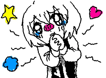 First draw in wiggly paint