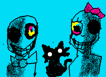 MR Smile MRS Smile and ther cat