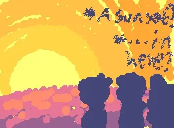 A sunset, in a dark world?