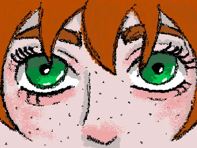 redhead green eyes