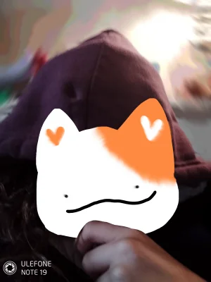 my hoodie and my hand lol 👁️👅👁️