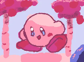 Kirby in candy beach