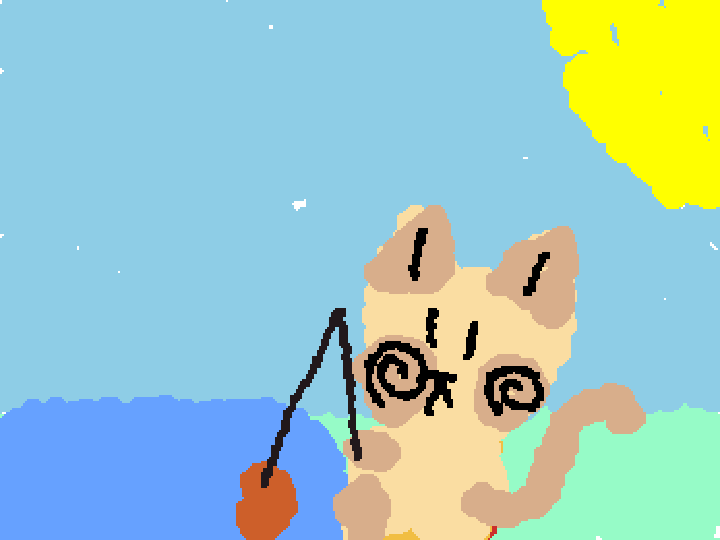 cat fishing!
