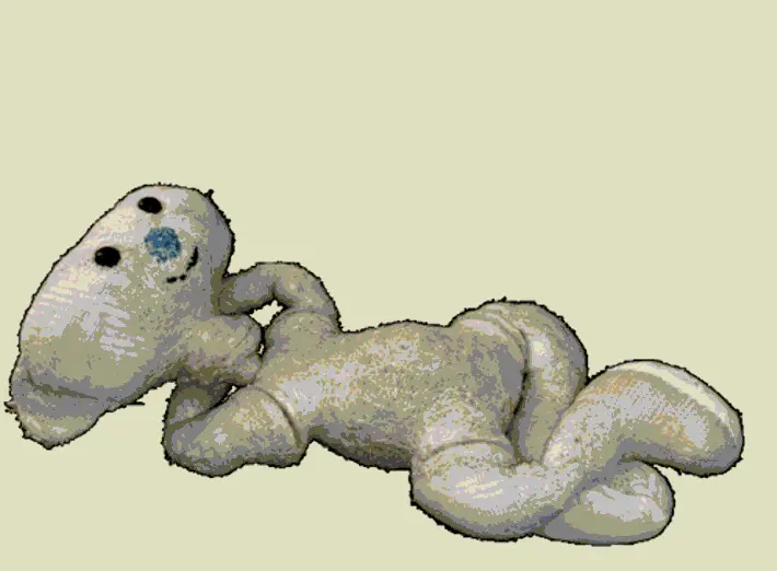 he relaxes peacefully