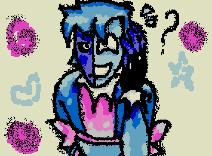 Li'l jester guy without his hat
