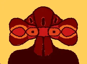 Alien Portrait - Red Sun