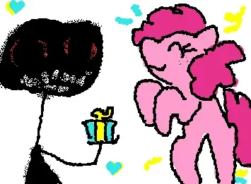 pinkie pie and my oc 🤔