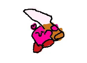 Kirby loves his knife