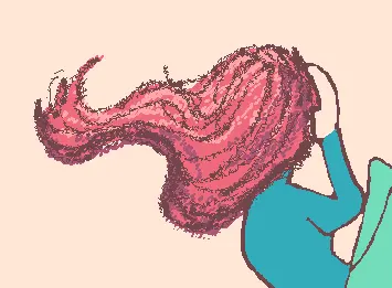 only hair moves