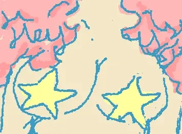 Hey ! my eyes r up here !! > : /