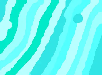 messy blue