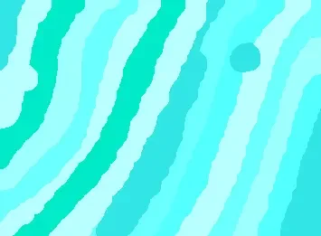 messy blue