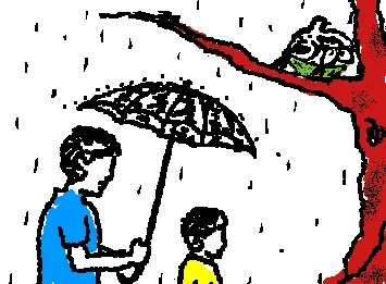Elder protecting younger