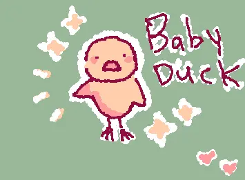 baby duck cause i like ducks because they are cool and cute and wobbly and tuff and tiny 🪿🦆✨🍇🦆🪿✨🍇🫶