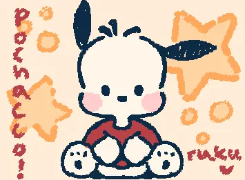 pochacco drawing for my cousin