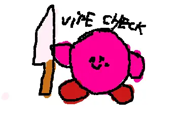 Kirby with knife