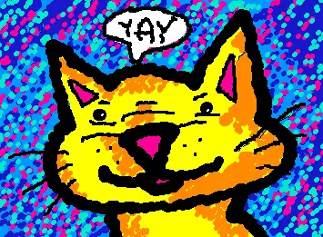 happy yay kitty