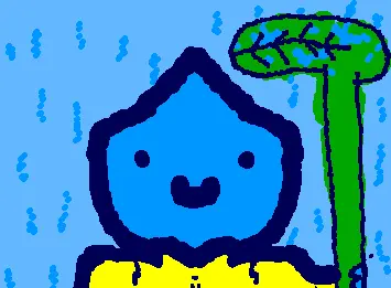 Tiny blue guy