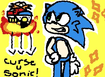 Sonic defeats Eggman