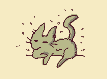 green cat
