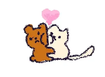 bear and cat loves eachother