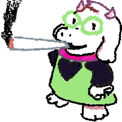 Ralsei smoking oregano