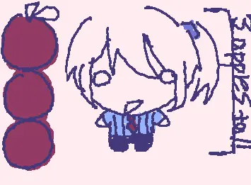son is only 3 apples tall