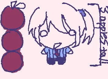son is only 3 apples tall