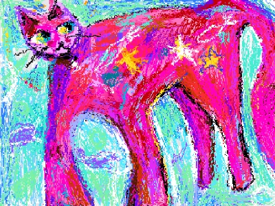 distorted kitty