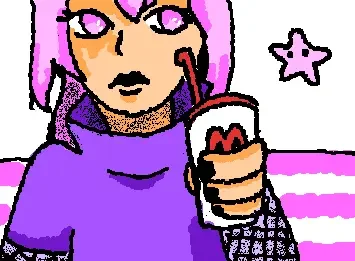Goth Girl drinks too