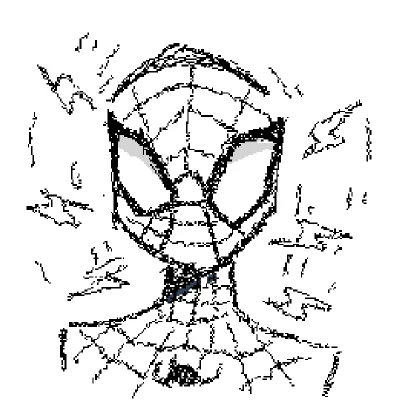 Spider-man in the universo Black and white