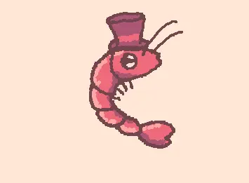 Shrimp whit hat