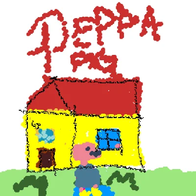 This is Peppa Pig's house. I'm from Brazil and I use a translator.