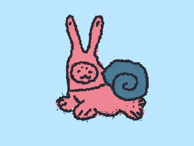 seal dressed up as a snail