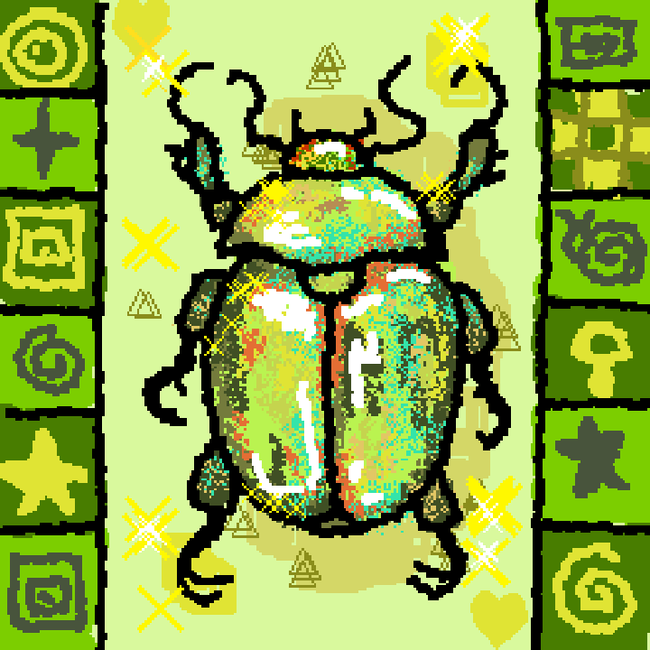 green beetle