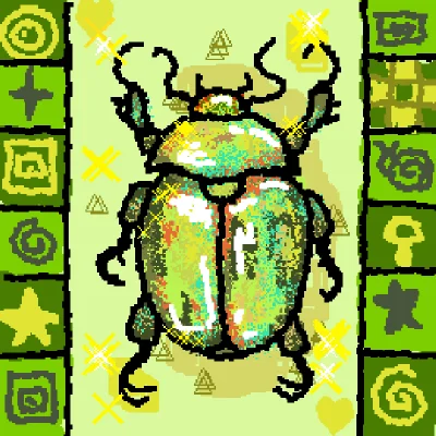 green beetle