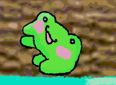 Frog is falling into water :(